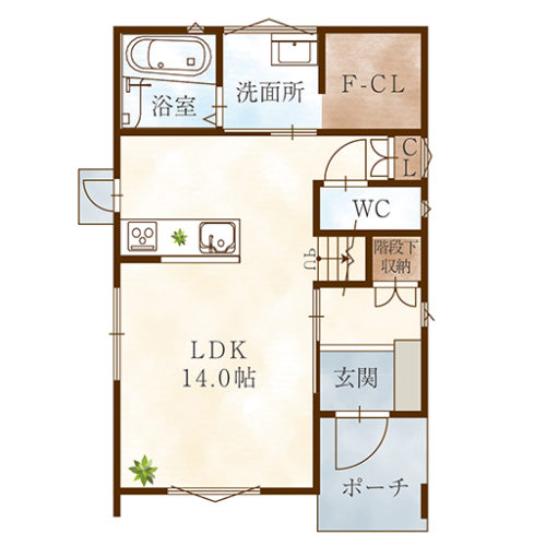 1F(間取) 1F(間取)