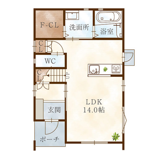 1F(間取) 1F(間取)